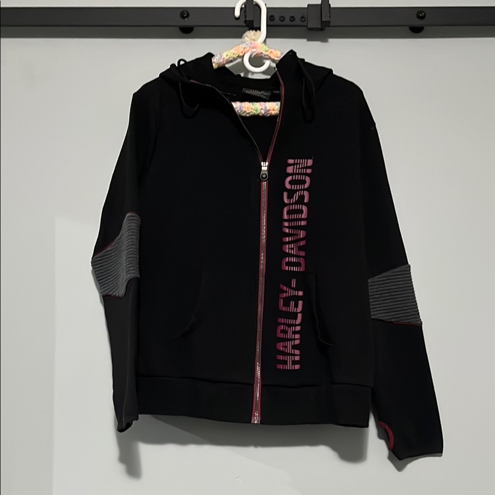 Harley-Davidson Black and Gray Hoodie